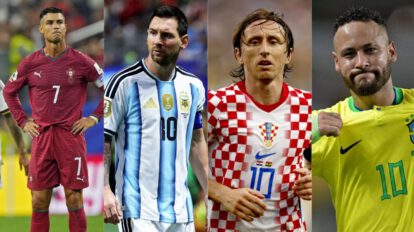 Cristiano Ronaldo, Messi, Luca Modric, Neymar Jr