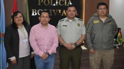 Autoridades de la Fiscalía y de la Policía de Cochabamba. FISCALÍA