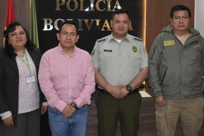 Autoridades de la Fiscalía y de la Policía de Cochabamba. FISCALÍA