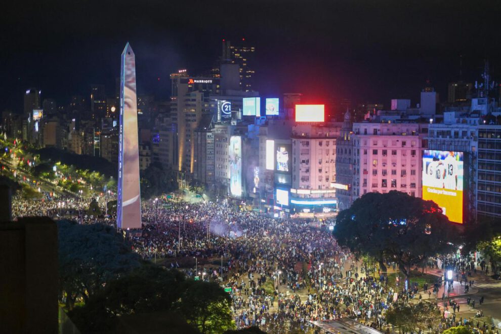 festejos en Buenos Aires (Argentina)