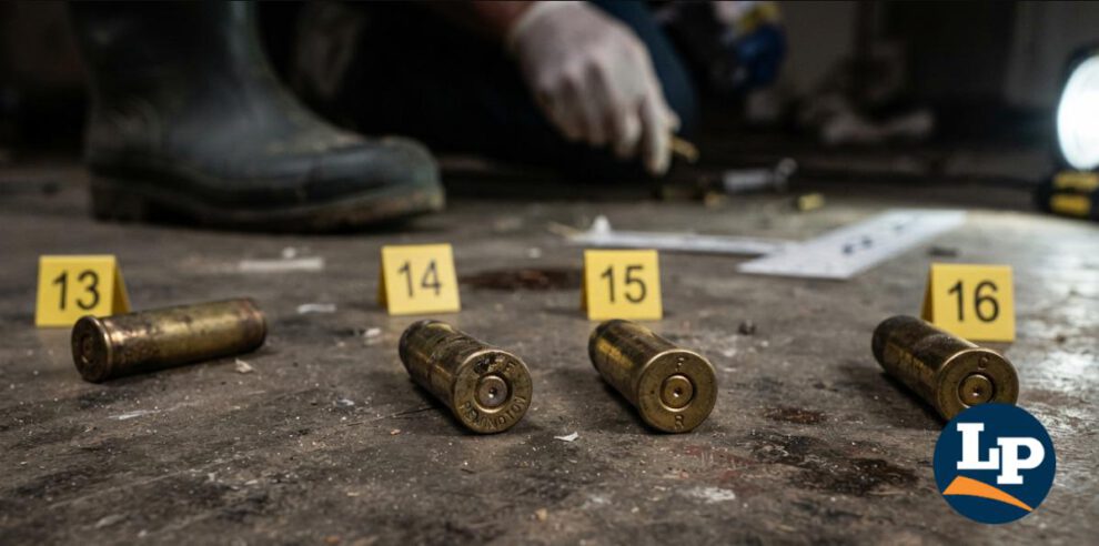 los investigadores recolectaron cuatro vainas calibre 22