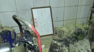 Las condiciones en las que quedó el puesto tras el incendio