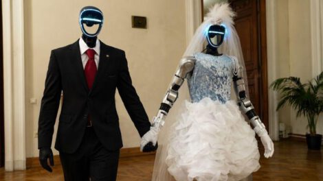 boda simbólica entre robots