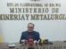 El ministro de Minería y Metalurgia, Marco Antonio Calderón, en conferencia de prensa