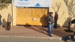 Un grupo de choferes protestan