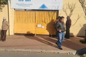 Un grupo de choferes protestan