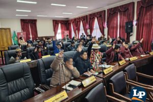 votación en la asamblea legislativa departamental de Oruro