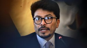 Fotografía de archivo en la que se captó al ministro boliviano de Relaciones Exteriores, Fernando Aramayo, durante una rueda de prensa, en La Paz (Bolivia).