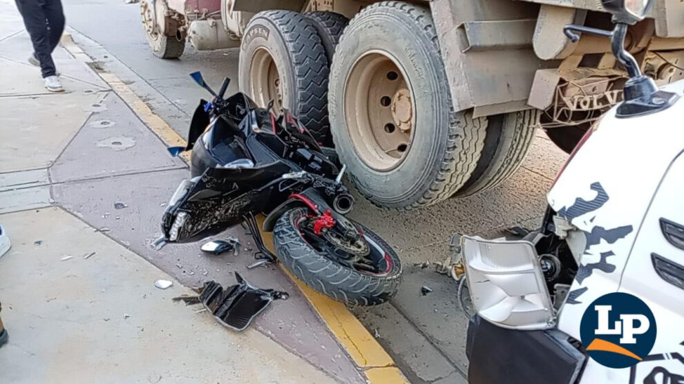 Aspecto de los daños sufridos por la motocicleta tras el accidente
