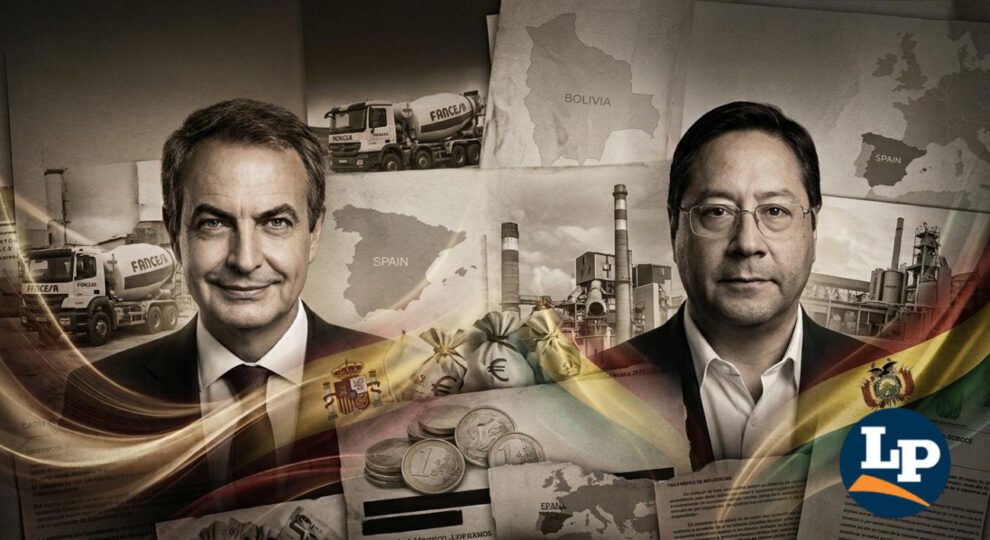 El expresidente español José Luis Rodríguez Zapatero y el exmandatario boliviano Luis Arce
