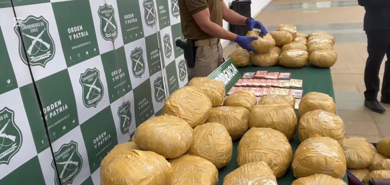 Gran cantidad de paquetes de marihuana decomisados