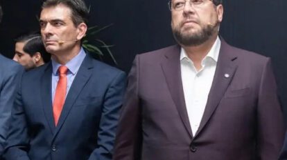El presidente Rodrigo Paz y el líder de Unidad, Samuel Doria Medina.