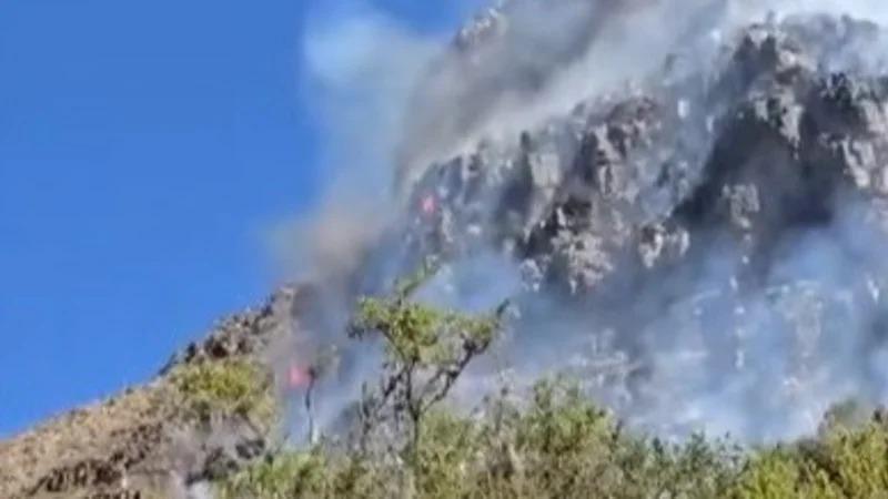 Incendio forestal en Vaca,