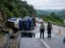 carro cisterna quedó volcado