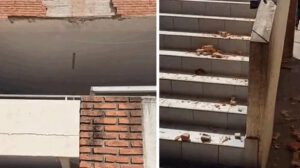 Daños estructurales de una escuela