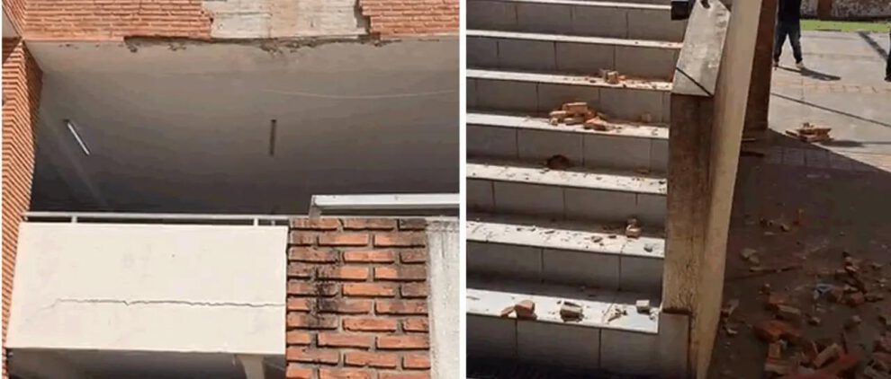 Daños estructurales de una escuela
