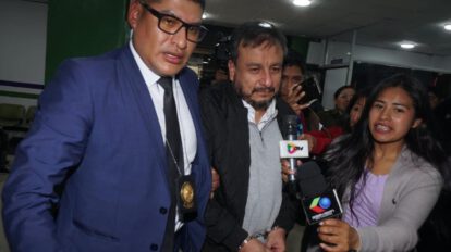 El exministro de Hidrocarburos Mauricio Medinacelli, llegó al Ministerio Público en calidad de aprehendido por el caso Gasolina Desestabilizada.