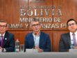 El ministro de Economía, José Gabriel Espinoza, en conferencia de prensa