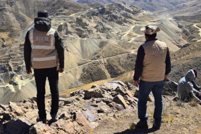 La AJAM realizando  inspección de campo