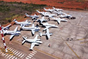 Un grupo de aeronaves