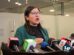La diputada Claros en conferencia de prensa