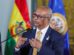 El secretario general de la Organización de los Estados Americanos (OEA), Albert Ramdin, habla durante una rueda de prensa en La Paz