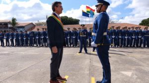 Rodrigo Paz durante el acto