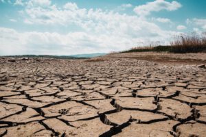 Suelo seco y profundamente agrietado