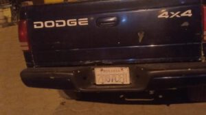 Camioneta involucrada en el accidente de tránsito