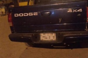 Camioneta involucrada en el accidente de tránsito