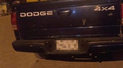 Camioneta involucrada en el accidente de tránsito