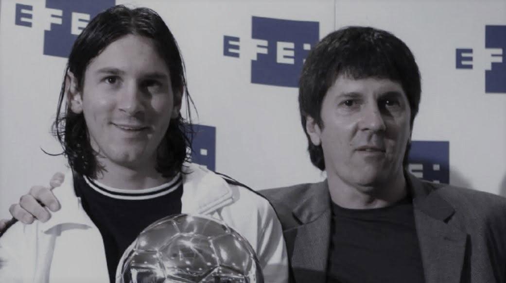 Jorge Messi (d) junto a Lionel