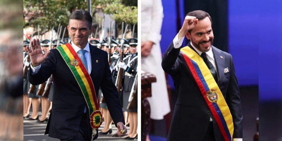 El presidente Rodrigo Paz y su homólogo colombiano