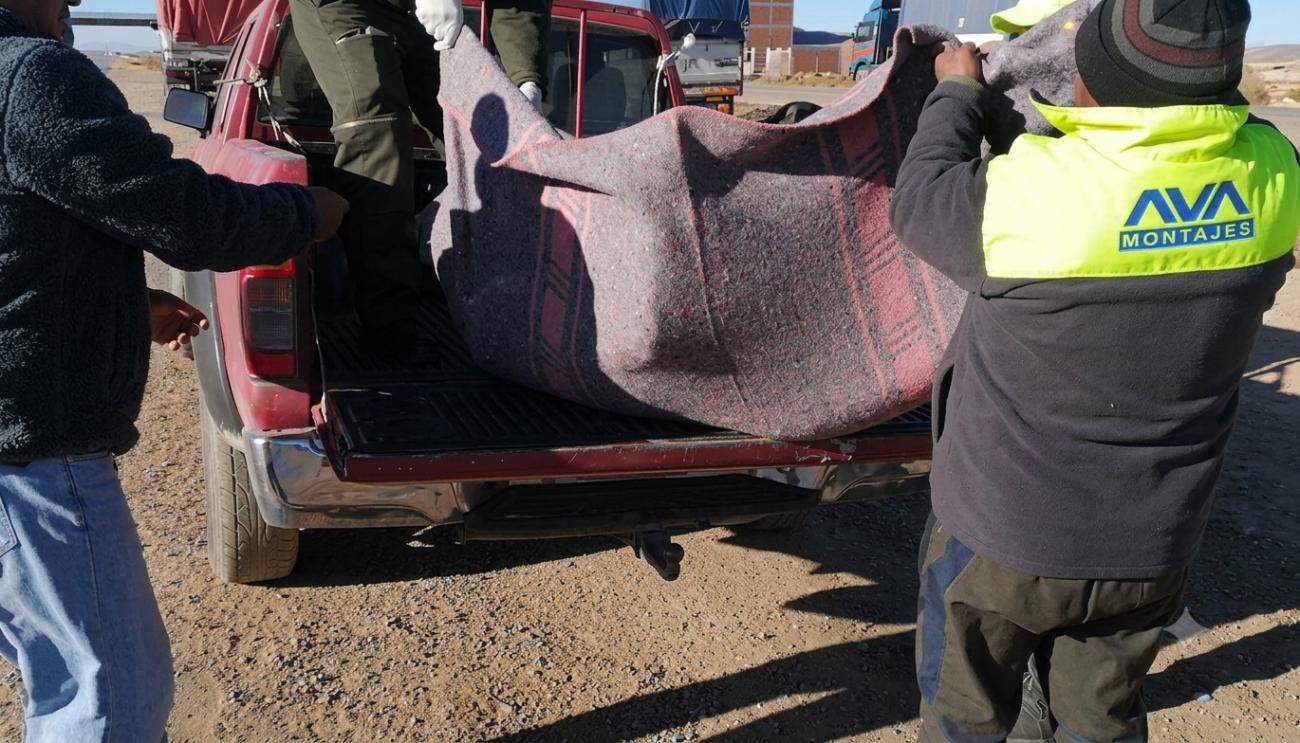 Lugar de la carretera donde fue encontrado el cuerpo de la víctima