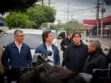 El ministro de Obras Públicas, Mauricio Zamora, junto a autoridades del Ejecutivo
