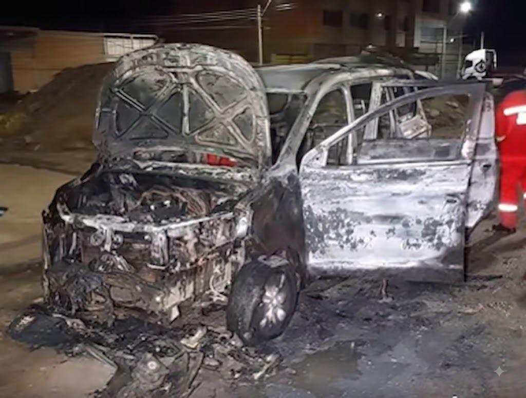 Estado final del automóvil afectado por las llamas