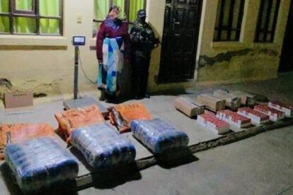 La conductora aprehendida junto a los 88 kilos de cocaína y cajas de ketamina incautadas