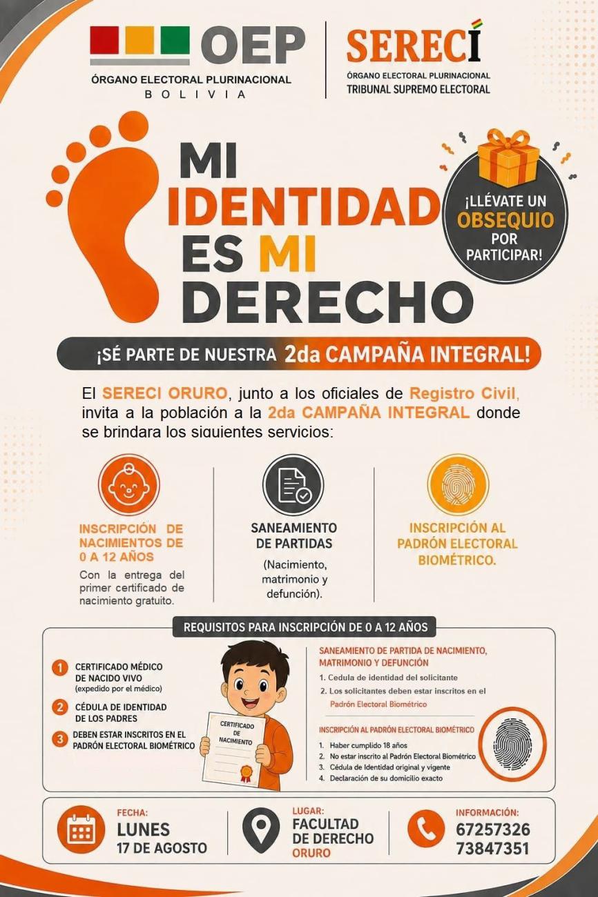 Afiche informativo sobre la campaña