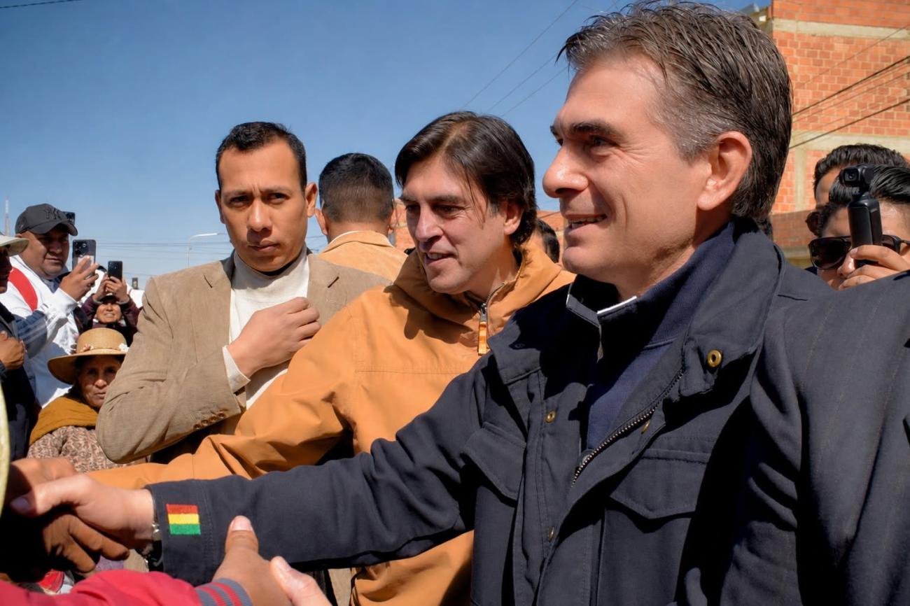 El presidente Rodrigo Paz y el ministro Mauricio Zamora