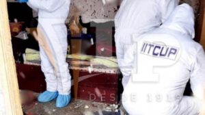 Registro de evidencias en el lugar exacto de la explosión