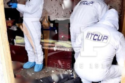 Registro de evidencias en el lugar exacto de la explosión