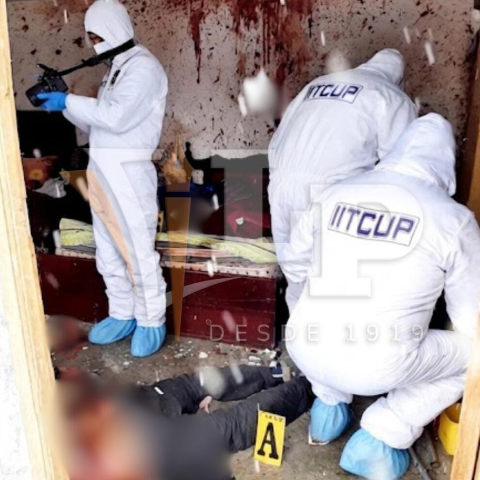 Registro de evidencias en el lugar exacto de la explosión