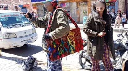 Artesanos ambulantes que provocaron el incidente