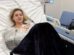Nadia Beller dando una entrevista desde el hospital