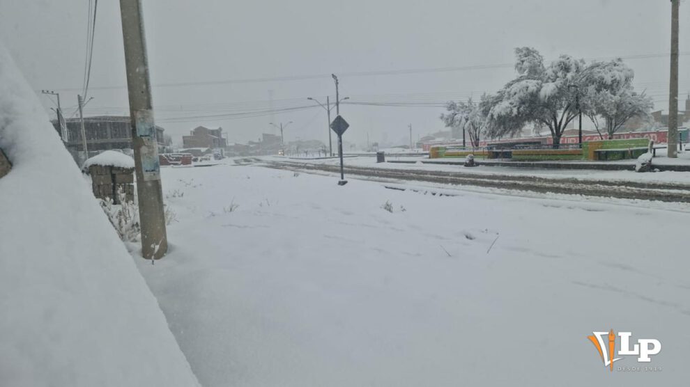 La nevada afectó a algunos municipios del departamento de Oruro