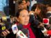 La senadora Tomasa Yarhui en conferencia de prensa