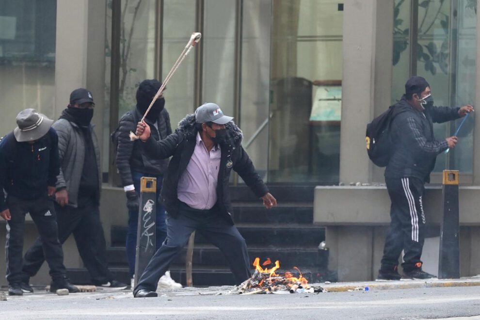 Una movilización en la ciudad de La Paz