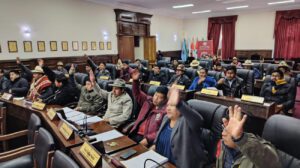 sesion de la asamblea departamental de Oruro