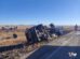 Escena del accidente de tracto camión