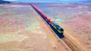 Tren en las rieles